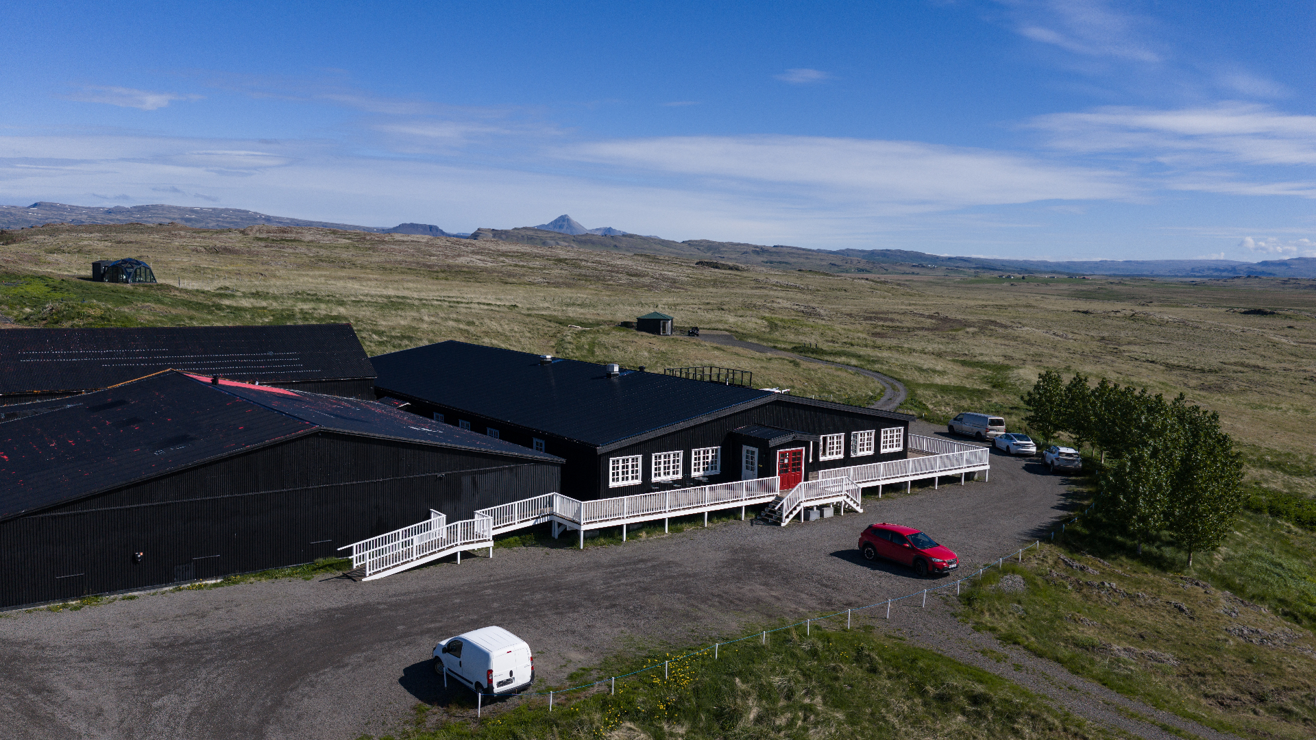 Northern lights over Hotel Stafholt 7